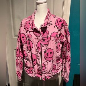 Denim Jacket - Hot Pink